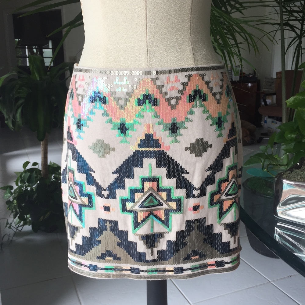 Express Sequin Mini Skirt